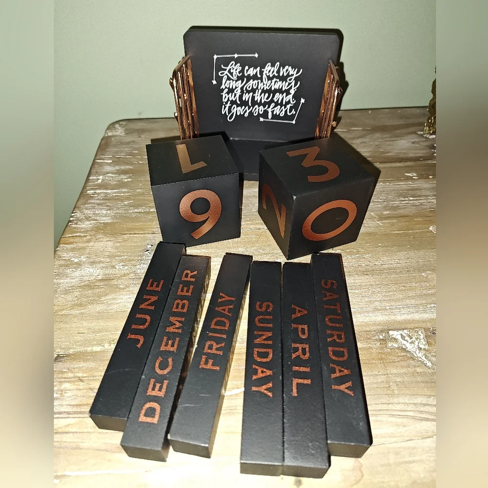 OwlCrate The Invisible Life of Addie LaRue wooden block desk calendar